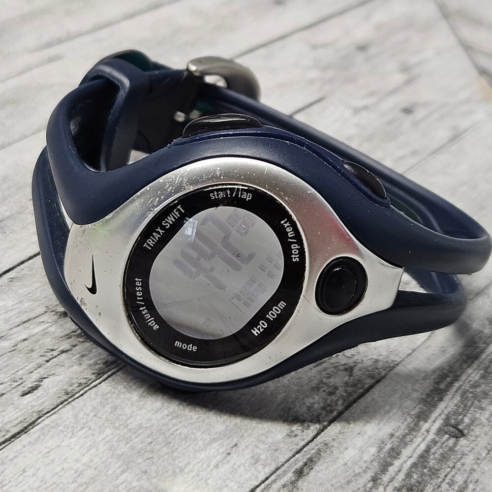 Y2K Nike Triax Swift Watch Digital WC9003 Blue Rare Nostalgia